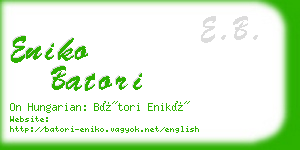 eniko batori business card